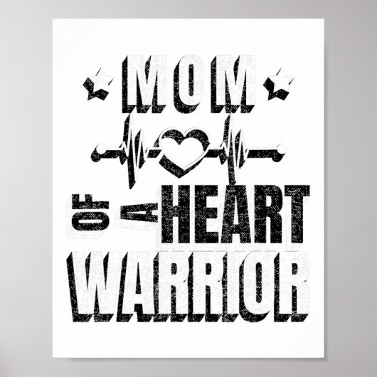Draag dag moeder van een hart krijger Gezegde Poster (Voorkant)