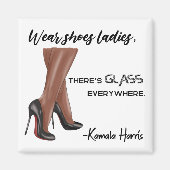Draag dames Glass Kamala Harris Magneet (Voorkant)