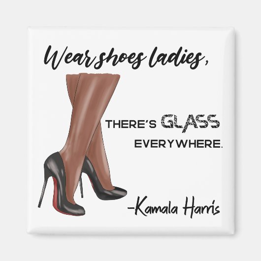 Draag dames Glass Kamala Harris Magneet (Voorkant)