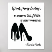 Draag dames Glass Kamala Harris Poster (Voorkant)
