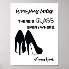 Draag dames Glass Kamala Harris Poster
