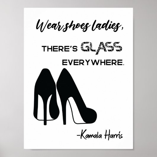 Draag dames Glass Kamala Harris Poster (Voorkant)