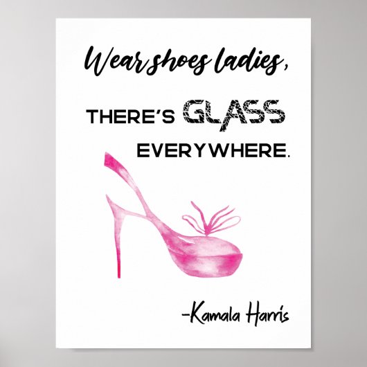 Draag dames Glass Kamala Harris Poster (Voorkant)