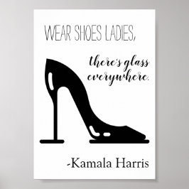 Draag dames Glass Kamala Harris Poster