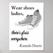 Draag dames Glass Kamala Harris Poster (Voorkant)