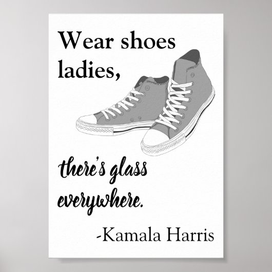 Draag dames Glass Kamala Harris Poster (Voorkant)
