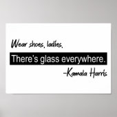 Draag dames Glass Kamala Harris Poster (Voorkant)