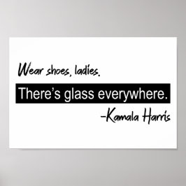 Draag dames Glass Kamala Harris Poster