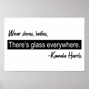 Draag dames Glass Kamala Harris Poster