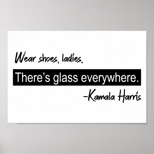 Draag dames Glass Kamala Harris Poster (Voorkant)