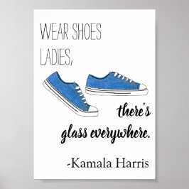 Draag dames Glass Kamala Harris Poster