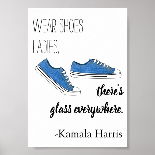 Draag dames Glass Kamala Harris Poster (Voorkant)