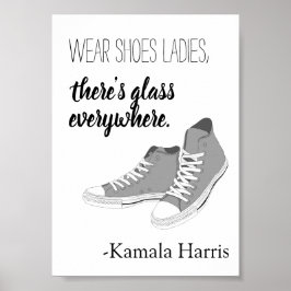 Draag dames Glass Kamala Harris Poster