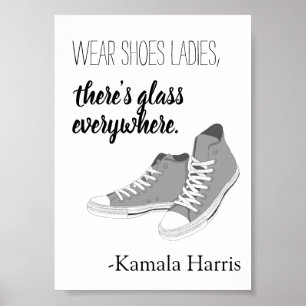 Draag dames Glass Kamala Harris Poster
