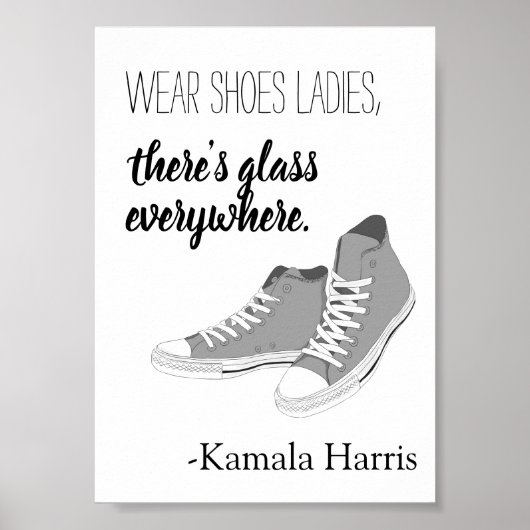 Draag dames Glass Kamala Harris Poster (Voorkant)