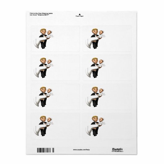 Draag de bruid etiket (Full Sheet)