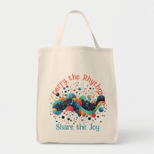 Draag de Carry the Rhythm Tote Bag (Voorkant)