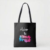 Draag de Change Electro Black & White Edition Tote Bag (Voorkant)
