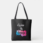 Draag de Change Electro Black & White Edition Tote Bag (Achterkant)