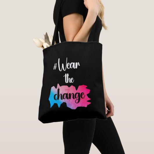 Draag de Change Electro Black & White Edition Tote Bag (Dichtbij)