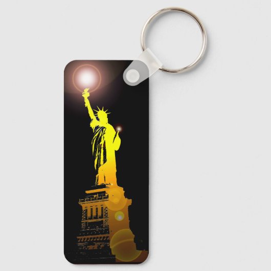 Draag de Geest van Vrijheid: Vrijheidsbeeld Sleutelhanger (Achterkant)