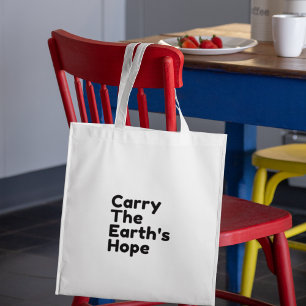 Draag de Hope van de Aarde Milieuvriendelijk Duurz Tote Bag