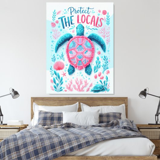 Draag de Plaatselijke bevolking  Canvas Afdruk (Insitu (Slaapkamer))