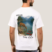 Draag De Rust – Herten bij het Meer T-shirt (Achterkant)