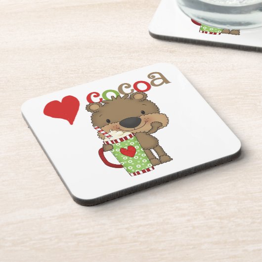 Draag de Vakantie van de Liefde van de Cacao Bier Onderzetter (Linkerzijde)