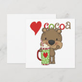 Draag de Vakantie van de Liefde van de Cacao Feestdagenkaart (Voorkant / Achterkant)