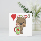 Draag de Vakantie van de Liefde van de Cacao Feestdagenkaart (Staand voorkant)