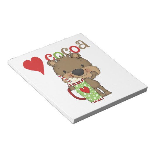 Draag de Vakantie van de Liefde van de Cacao Notitieblok (Schuin)