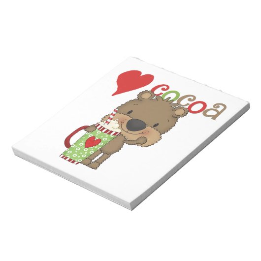 Draag de Vakantie van de Liefde van de Cacao Notitieblok (Linkerzijde)