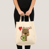Draag de Vakantie van de Liefde van de Cacao Tote Bag (Voorkant (product))