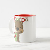 Draag de Vakantie van de Liefde van de Cacao Tweekleurige Koffiemok (Voorkant links)