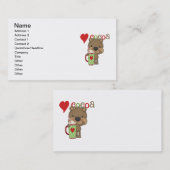 Draag de Vakantie van de Liefde van de Cacao Visitekaartje (Voorkant / Achterkant)