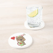 Draag de Vakantie van de Liefde van de Cacao Zandsteen Onderzetter (Zijkant)