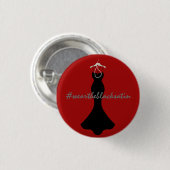 Draag de Zwarte Satin Ronde Button 3,2 Cm (Voorkant /achterkant)