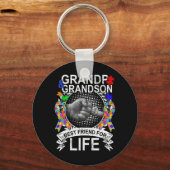 Draag deze opa en opa Best Friend Autisme Sleutelhanger (Voorkant)