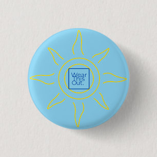 Draag deze uit dag en nacht, zon en maan aanpasbaa ronde button 3,2 cm