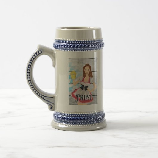 Draag Dirndl Drink Bier Celebrate Oktoberfest Bierpul (Links)