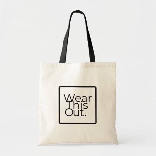 Draag dit uit Designer Logo Tote Bag (Voorkant)
