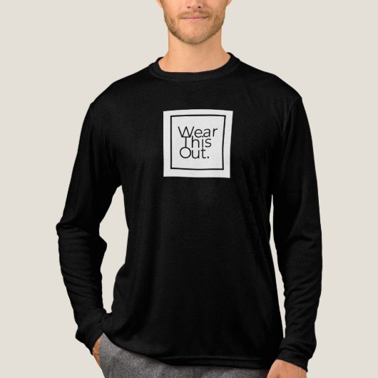 Draag dit uit Mannen Longsleeve nacht of dag Draag Tri-Blend Shirt (Voorkant volledig)