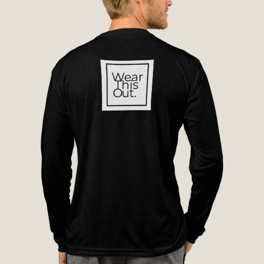 Draag dit uit Mannen Longsleeve nacht of dag Draag Tri-Blend Shirt (Achterkant volledig)
