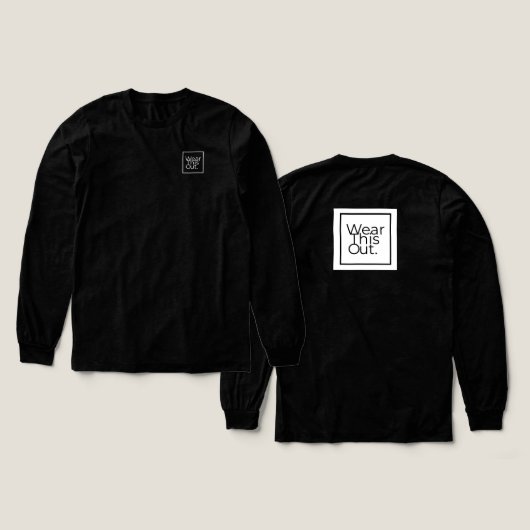 Draag dit uit Mannen Longsleeve nacht of dag Draag Tri-Blend Shirt (Voorkant /achterkant)