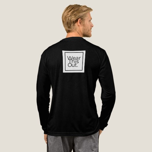Draag dit uit Mannen Longsleeve nacht of dag Draag Tri-Blend Shirt (Achterkant)