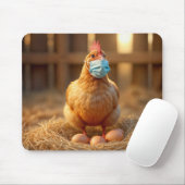 Draag een blauw masker muismat (Met muis)