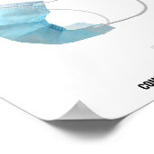 DRAAG EEN FACEMASKERposter Poster (Hoek)