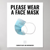 DRAAG EEN FACEMASKERposter Poster (Voorkant)