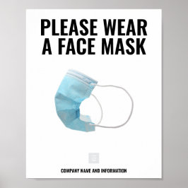 DRAAG EEN FACEMASKERposter Poster